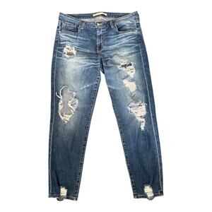 Big Star Maddie Skinny Jeans Women’s Size 32 Distressed Denim Mid Rise